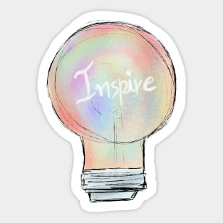 Colorful lamp - inspire - black Sticker